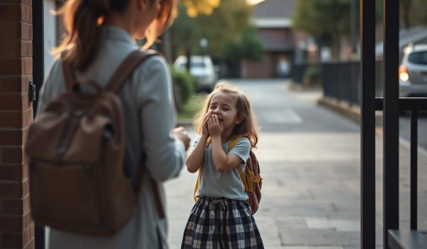 تصویر کودکی که اضطراب جدایی داره