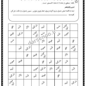 کاربرگ املا سودکو درس 15